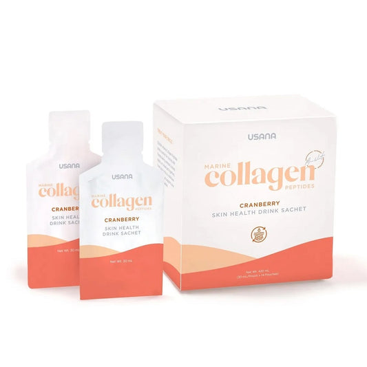 USANA Marine Collagen Cranberry skin health drink sachets 